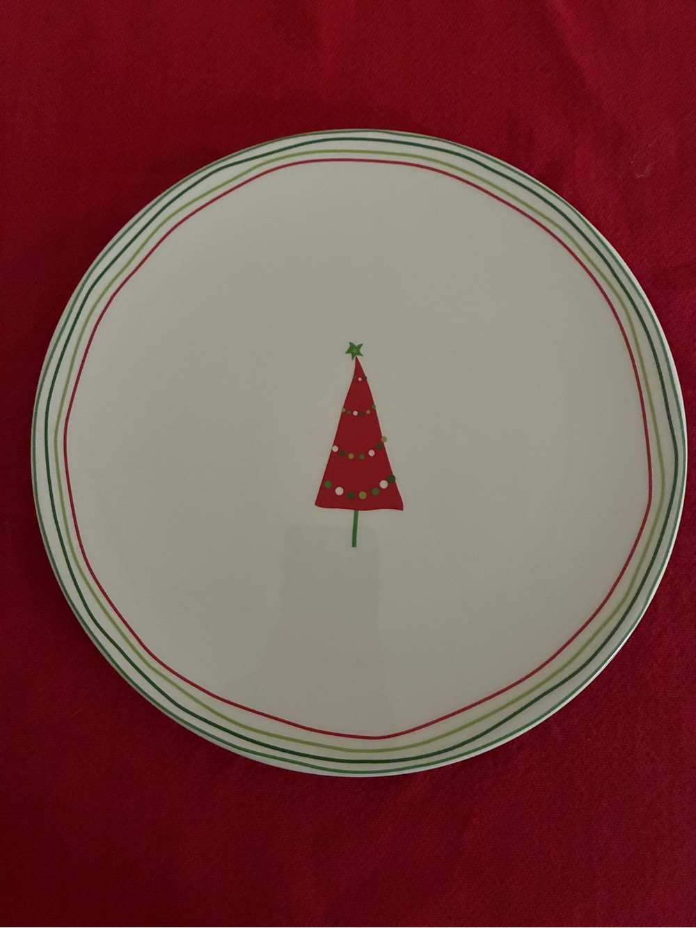 11” Holiday Christmas Tree Dinner Plate by Tag Ltd.